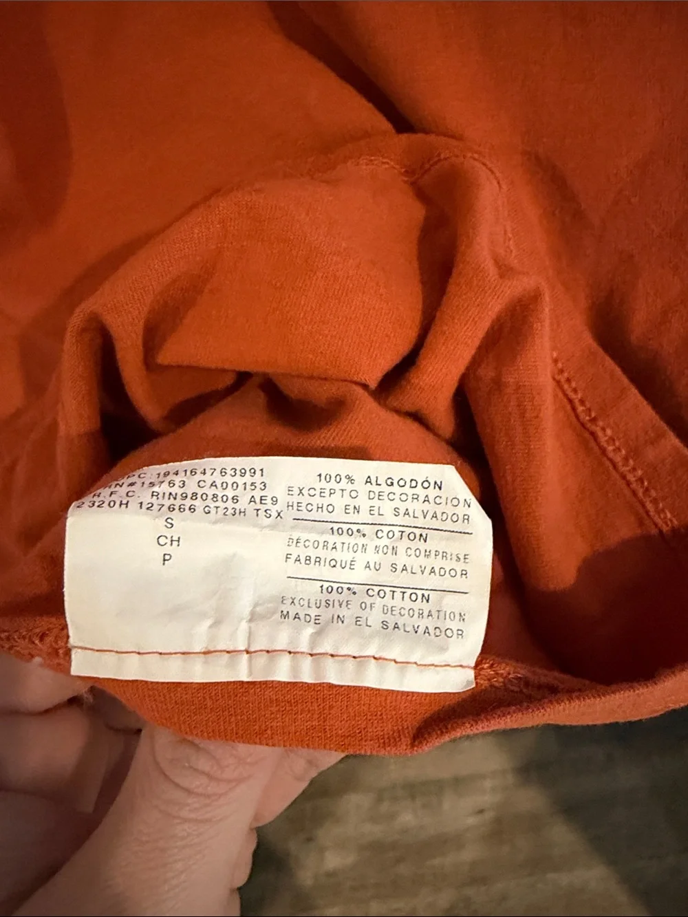Champion Orange Tee with Navy Logo - Picture 4 of 4